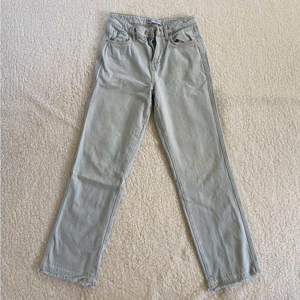 Zara high rise light wash jeans